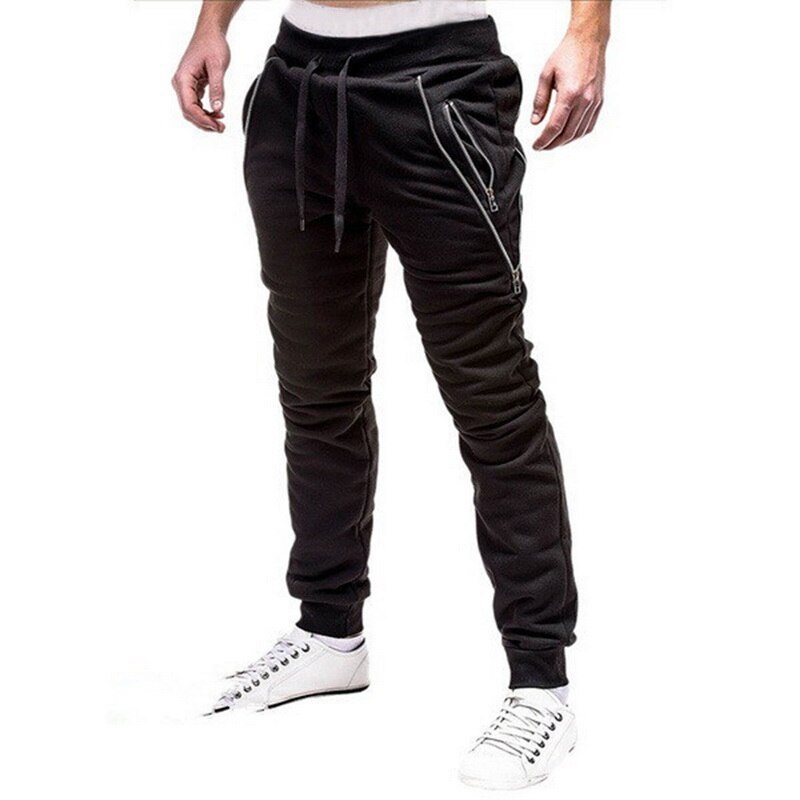 LOOZYKIT Männer Jogger Öffnen Boden Laufschuhe Hosen Elastische Fitness Sport Hosen Bequeme Beiläufige Reißverschluss Tasche Jogginghose Männlichen