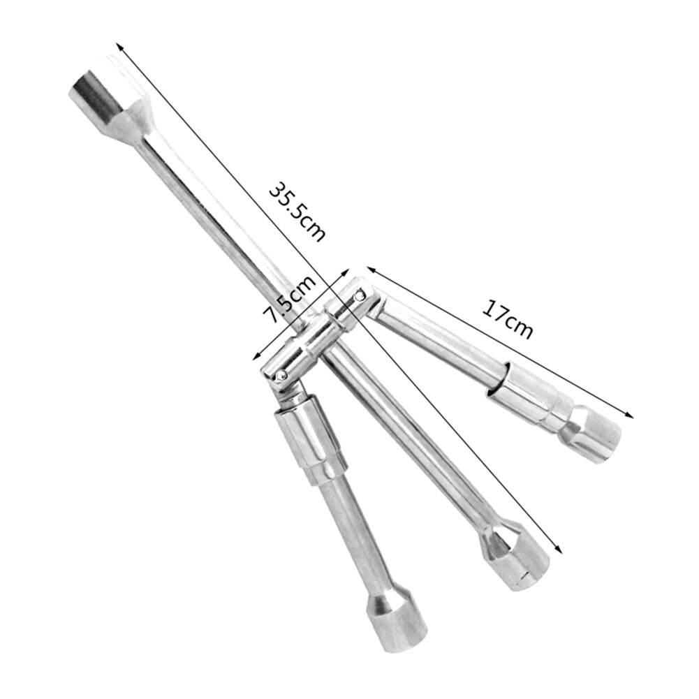 4-way folding wrench auto repair tool tire remover mounting wrench one multi-purpose socket wrench cross wrench