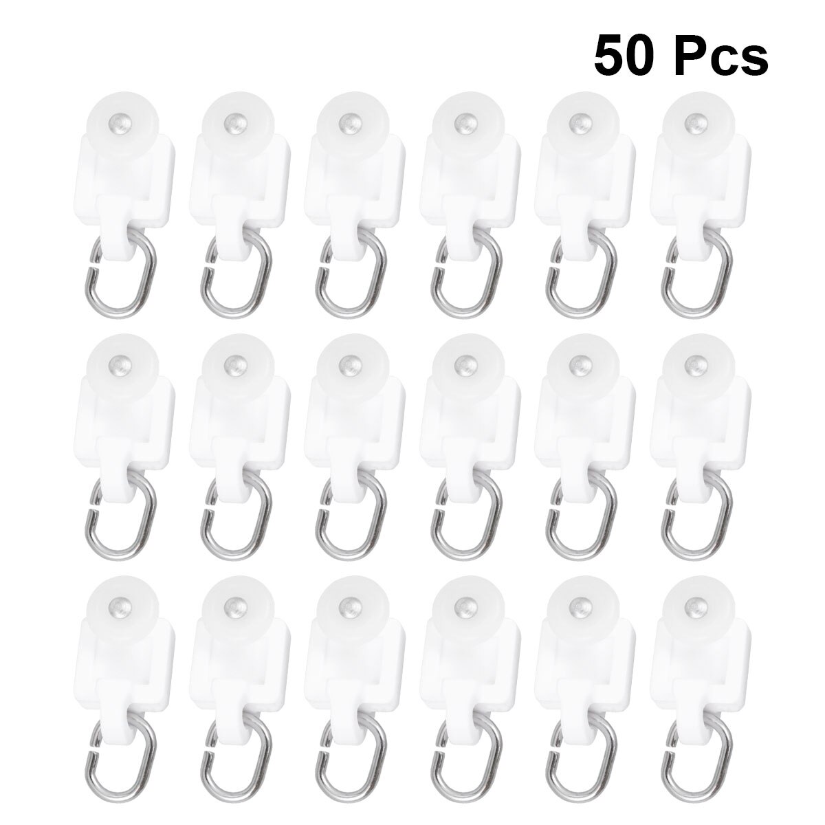 50 stk gardin rolle gardin skinne tilbehør dempe krok spor trinse ball krok roller