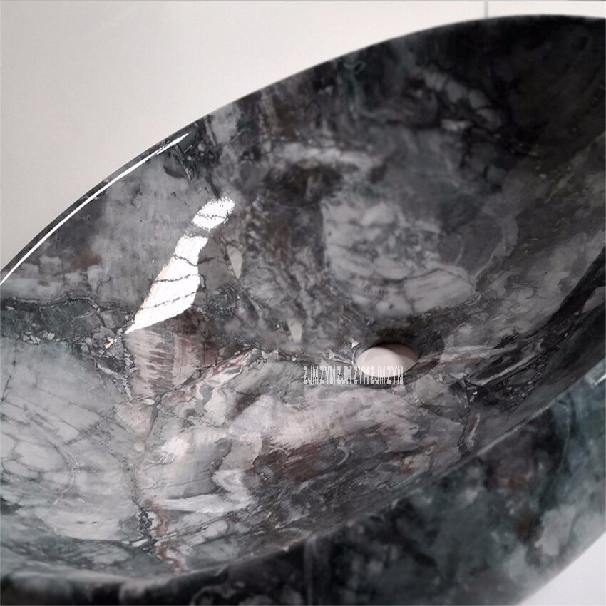 097 Retro Marble Vein Rectangle Ceramic Sink High Temperature Firing Hand Wash Sink Simple Hotel Above Counter Basin Bowl