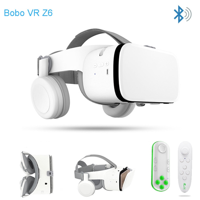 Bobovr Z6 Upgrade Casque Helm 3D VR Bril Virtual Reality Headset Bluetooth Oortelefoon Voor Smartphone Google Kartonnen