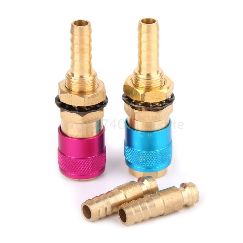 Water Cooled Gas Adapter Quick Connector Fitting For TIG Welding Torch +8mm Plug Random Color