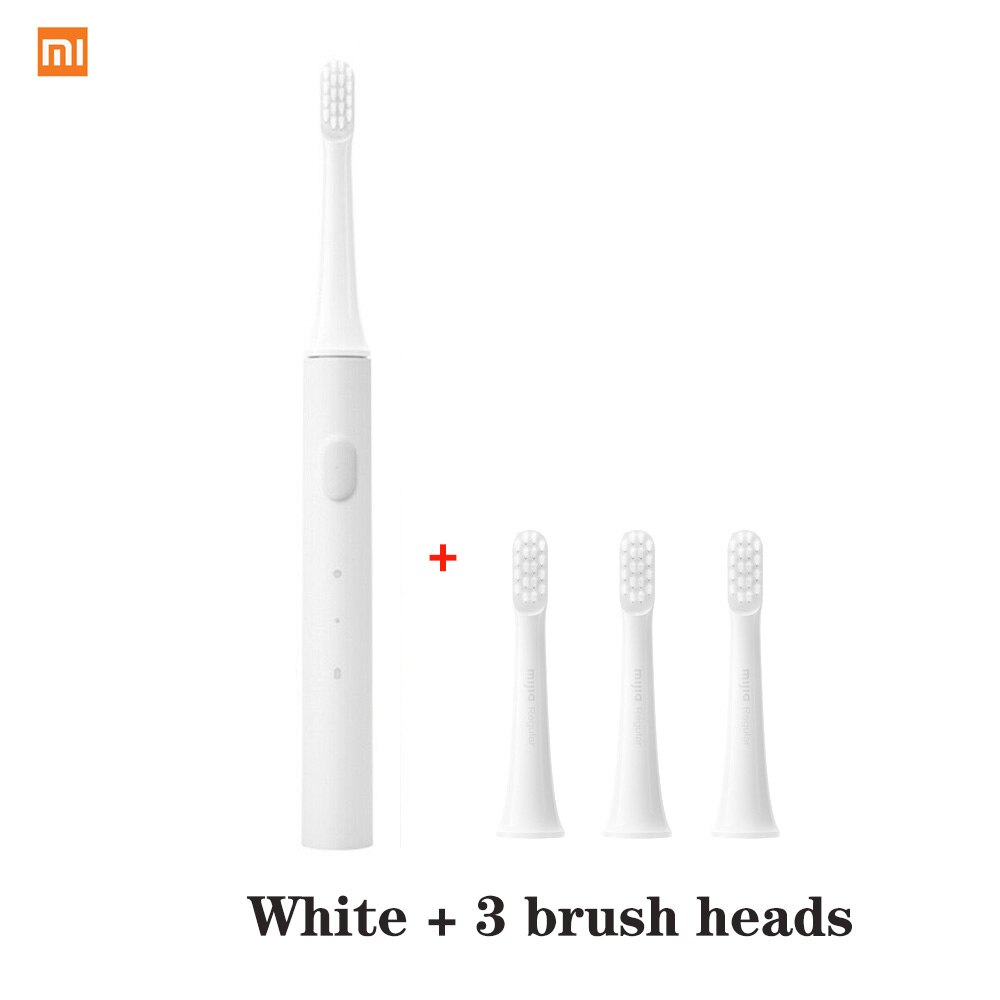 xiaomi Mijia T100 Sonic Electric Toothbrush Adult Ultrasonic Automatic Toothbrush USB Rechargeable Waterproof Tooth Brush Xiaomi: 1 white and 3 head