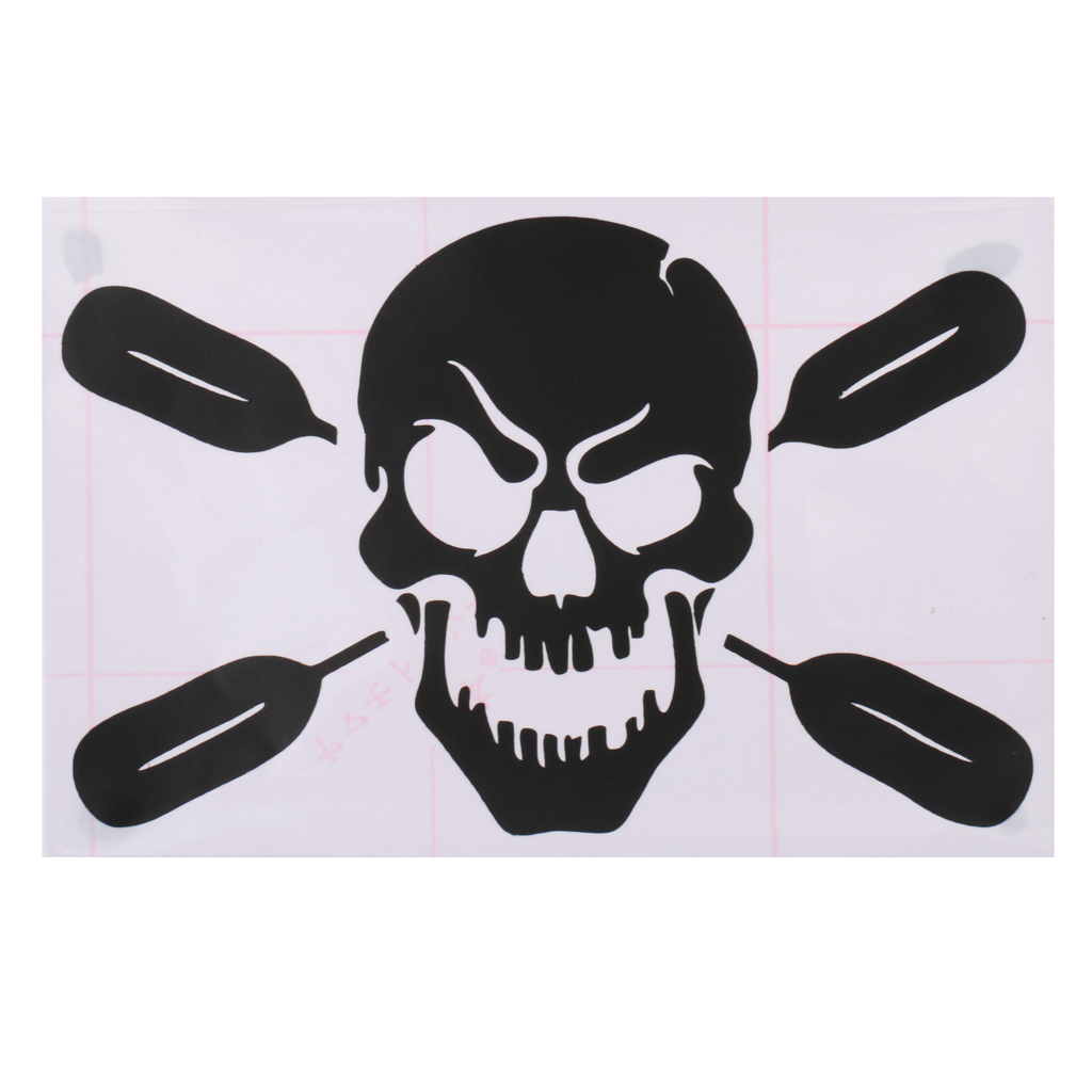 Waterproof Skull Vinyl Decal Sticker for Truck Door Kayak Canoe Cars Windows Wall Bike Guitars Rowing Boat Stickers Accessory