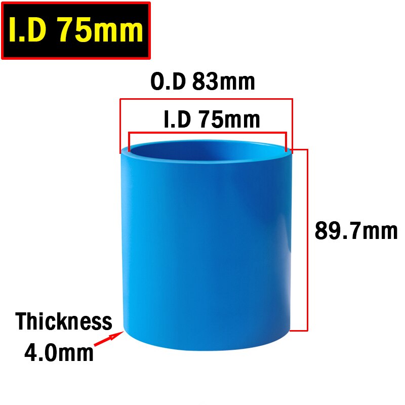 2pcs I.D 20~90mm PVC Straight Connector PVC Pipe Connector Fittings Fish Tank Water Supply Tube 2 Way Joint PVC Quick Connector: Blue 75mm