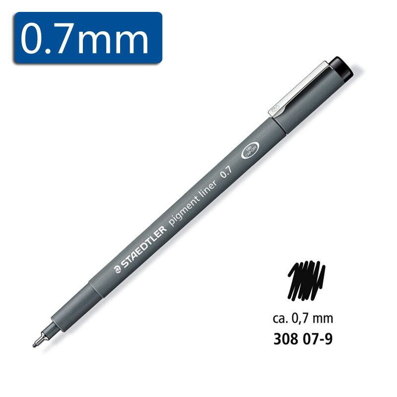 STAEDTLER Needle Pens 308 Waterproof Drawing Liners Sketching Art Marker Stroking Drawing Manuscript Student Artist: 07
