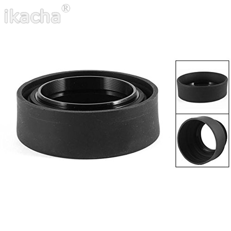 Universal 49 52 55 58 62 67 72 77mm 3-Stage 3 in1 Collapsible Rubber Foldable Lens Hood For Nikon For Sony DSIR Camera Lens