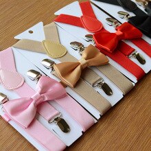 Baby Boys Kids Suspender and Bow Tie Matching Overalls Set Accessories Tuxedo Wedding Suit Party