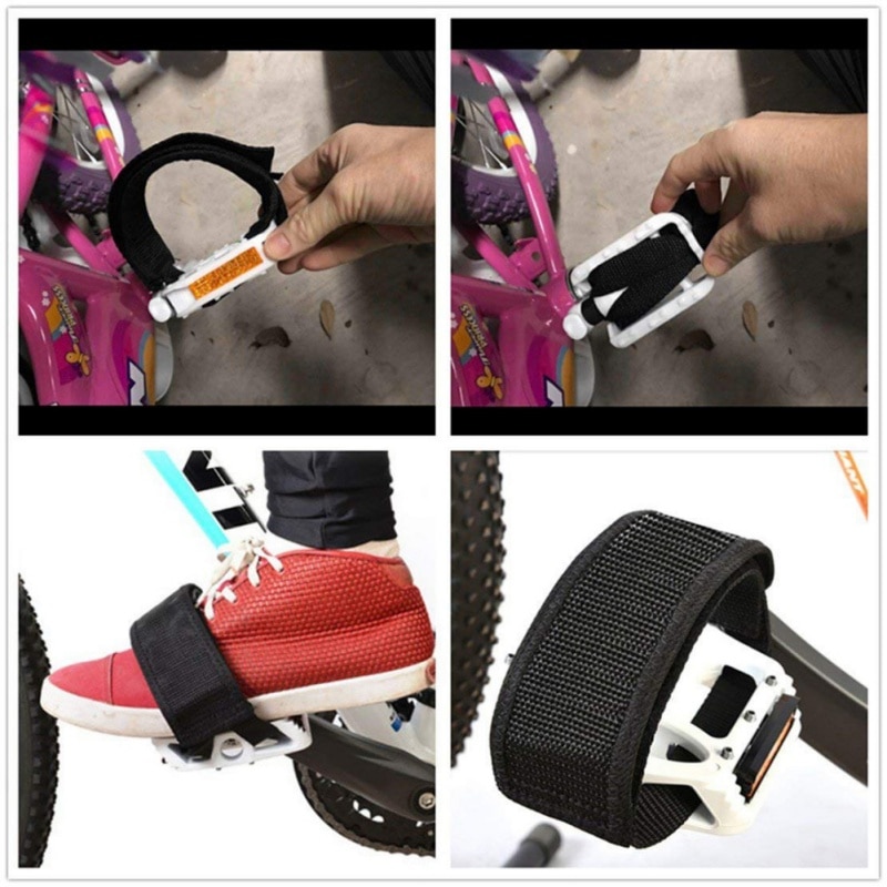 1/2pc Nylon Bicycle Pedal Belt Toe Clip Strap Belt Adhesivel Pedal Tape Fixed Gear Bike Cycling Fixie Cover Bike Pedal Straps