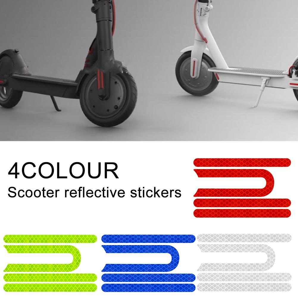 4 Stks/set Elektrische Scooter Reflecterende Stickers Voor Xiaomi Mijia M365 Veiligheid Night Riding Reflector Scooter Accessoires Onderdelen