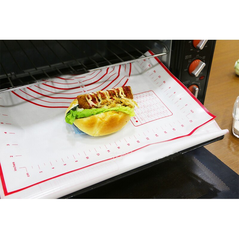 60*40/29*26cm Siliconen Bakken Mat Met Schaal Rolling Deeg Pad Kneden Deeg Mat Non stok Pastry Gezinsblad Oven Food Grade Liner