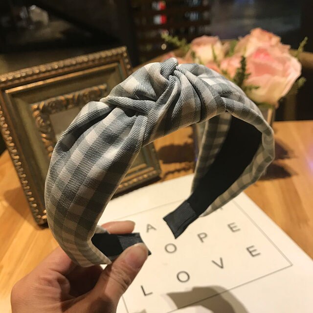 Kinder Nette Farben Gedruckt Plaid Streifen Haar Hoop Hair Mädchen Schöne Dot Bogen Kaninchen Ohren Stirnbänder Kinder Haar Zubehör
