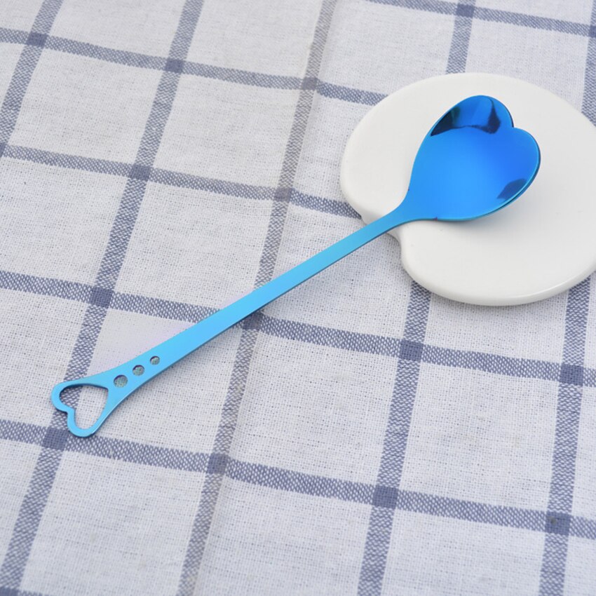 1pc Heart Shaped Love Couple Spoon Stainless Steel Coffee Tea Dessert Stiring Spoon Ice Cream yogurt Honey Spoon