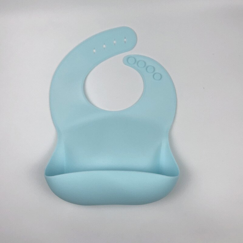 Modieuze Silicon Borstplaat Baby Bib Waterdichte Siliconen Bib Infant Bandana Bib Pasgeboren Voeden Anti-Kwijlen Kinderen Bib: Blue