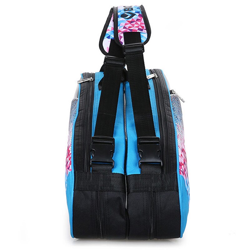 Tennis taske til 15 stk ketsjere badminton tasker til træning pu skulder ketsjer sport tasker med dobbelt sko lomme