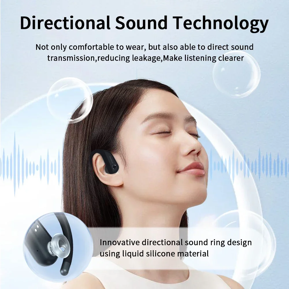 1MORE S50 Open Ear Wireless Earphones Bluetooth 5.3 Fast Charging Headset with Mic 38 Hours Playtime Waterproof Sports Headphone