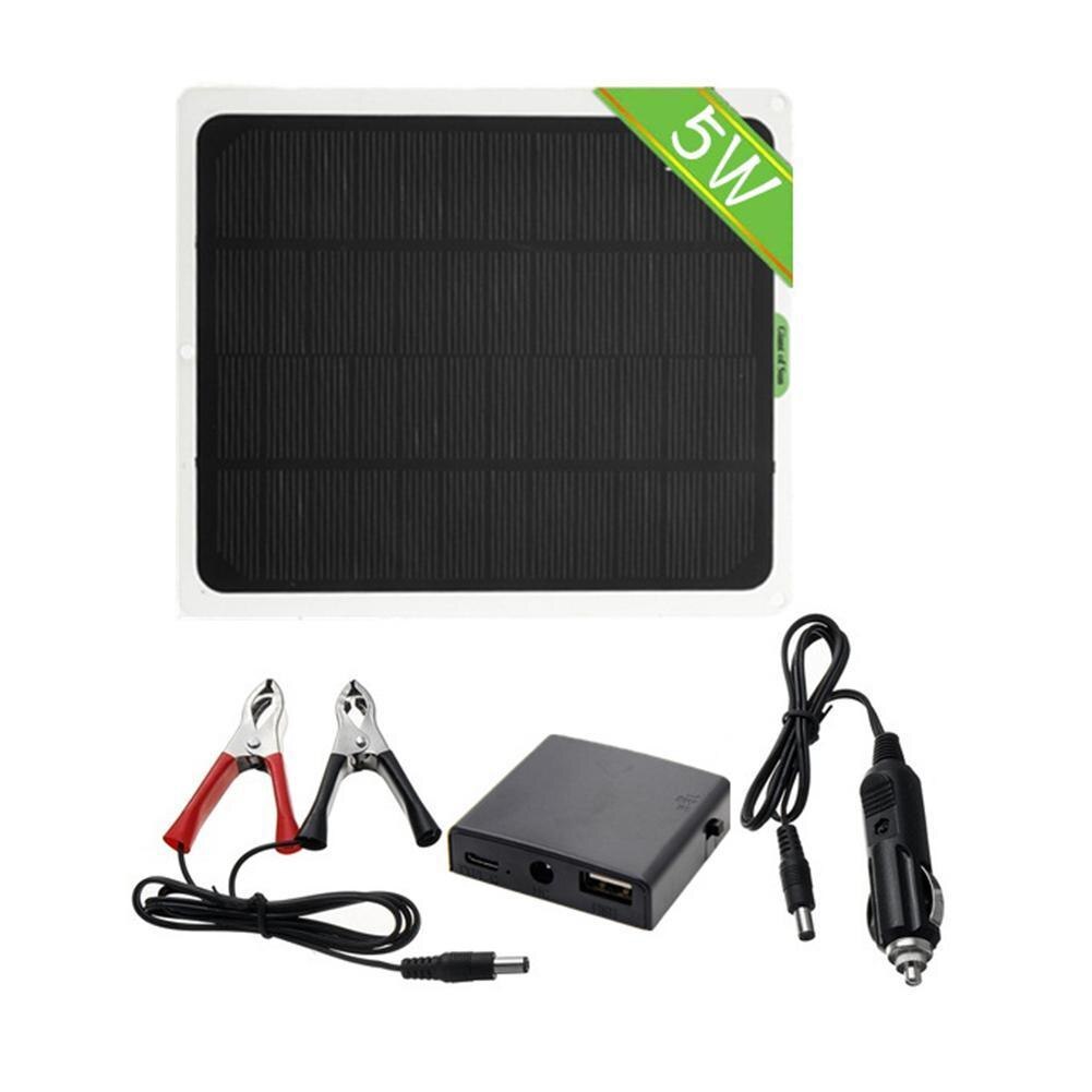 5/10/20W Solar Panel 12V Battery Charger Portable Solar Cell DIY Battery System Phone Cell Polycrystalline Panel Chargers S R0V2