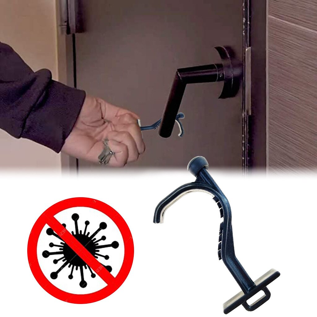 Hygienic Door Handle Antibacterial EDC Door Opener Easy To Carry Elevator Clean Touch Tools Door Handle Key Home Non Contact