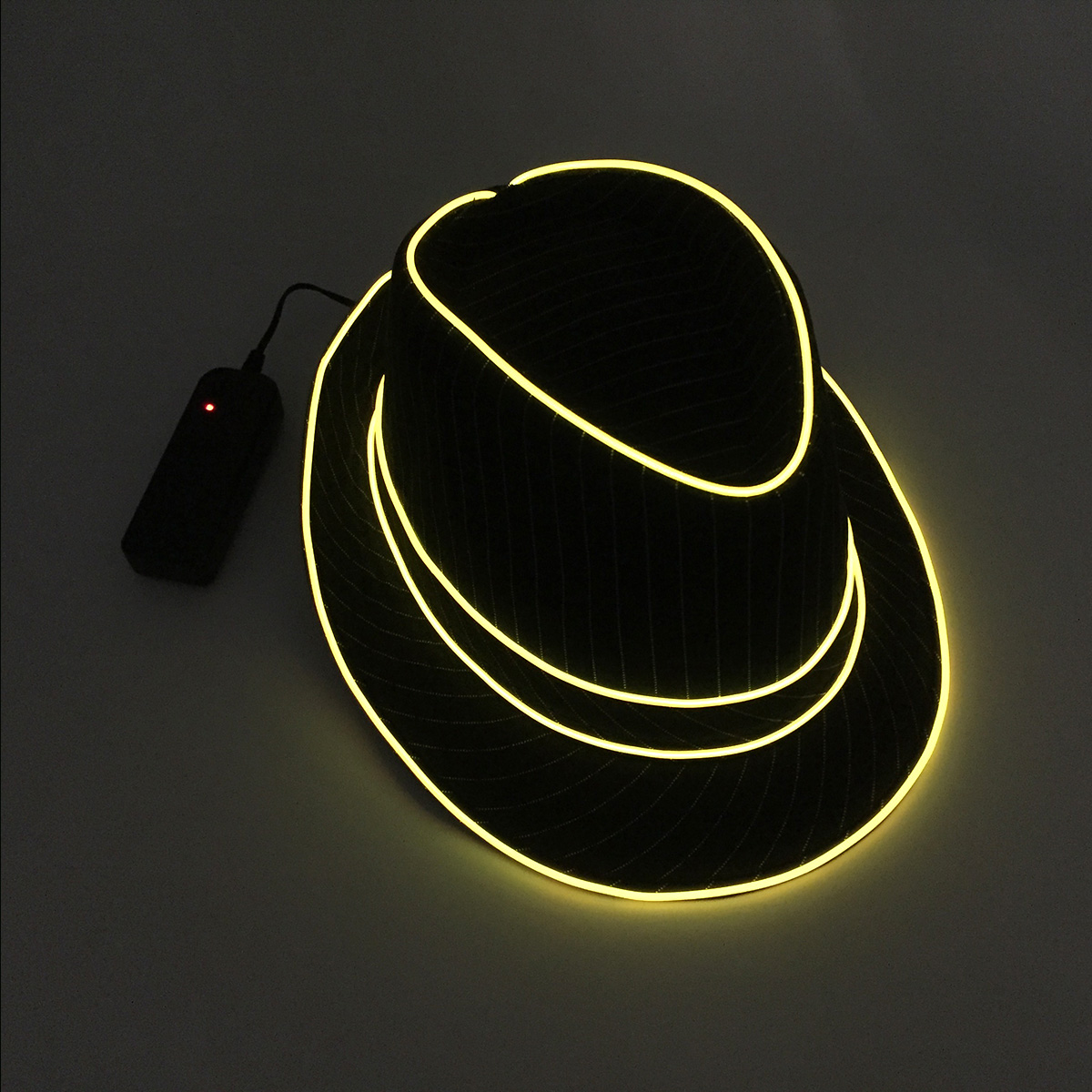 Neon Led Bulbs Night Lamp Light Up Party Topper Cap Fancy Dress Accessory EL Wire Fluorescent Hat Glowing for Wedding: plum