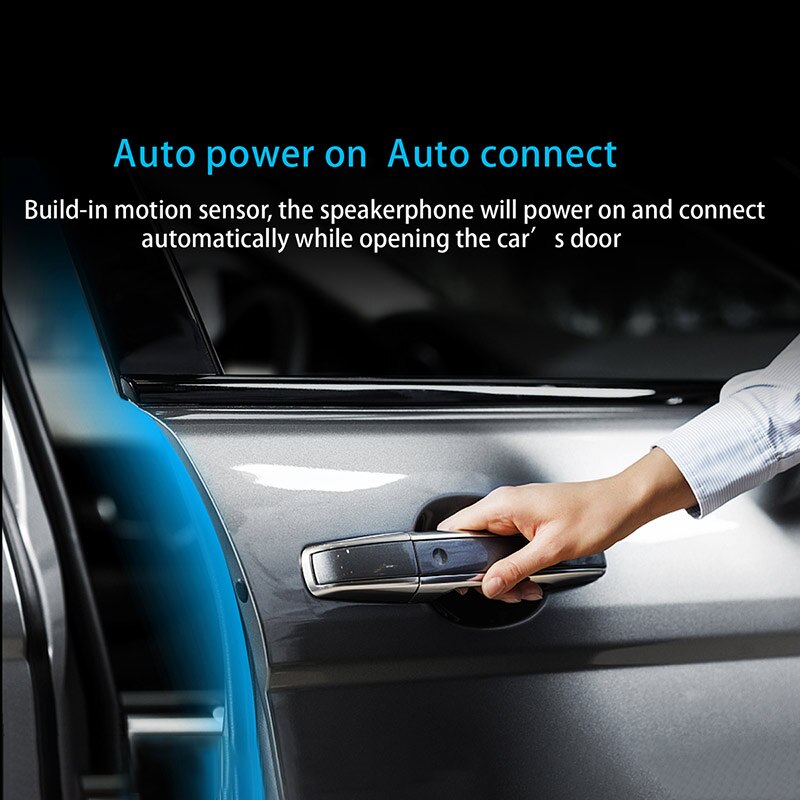 Wireless Car Bluetooth 5.0 Bluetooth Handsfree Device Car Kit Voice Broadcast Sun Visor Speaker Receiver Easy Operation