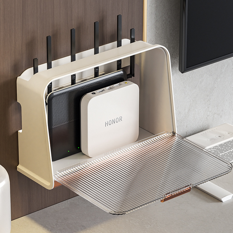 Estante para enrutador Wifi inalámbrico, caja de almacenamiento para colgar en la pared, soporte de alimentación para cables, organizador, tablero de enchufe, caja de almacenamiento