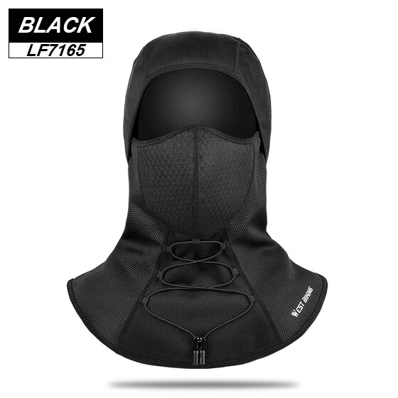 West biking cykelkeps vinter varm fleece cykel ansiktsmask termisk huva skydd skidåkning ansiktsfilter mask balaclava cykelkepsar: 177 svarta