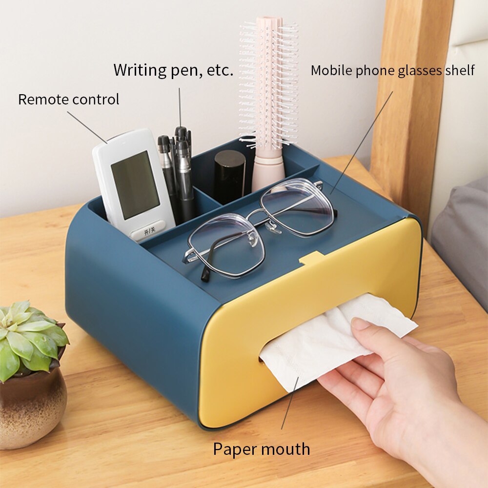 Desktop tissue box toilet box tissue roll papir tissue box vandtæt hjem badeværelse køkken hotel bil arrangør dekorationsværktøj