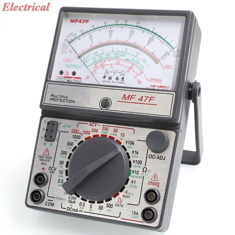 1Pc Multitester Batterij Aangedreven Ac/Dc Volt Dc Huidige Testen Analoge Multimeter Pointer Type Interne Magnetische Anti-jamming