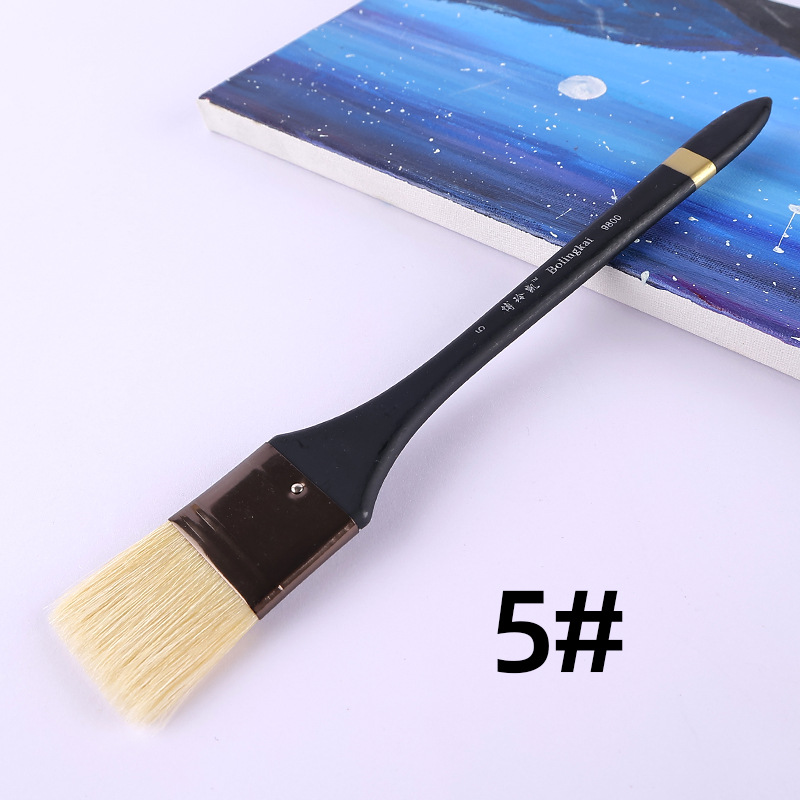 Pennello con setole testa di pelo di maiale Pittura a olio pennello per pittura acrilica in propilene Pennello artistico realizzato speciale: Viola