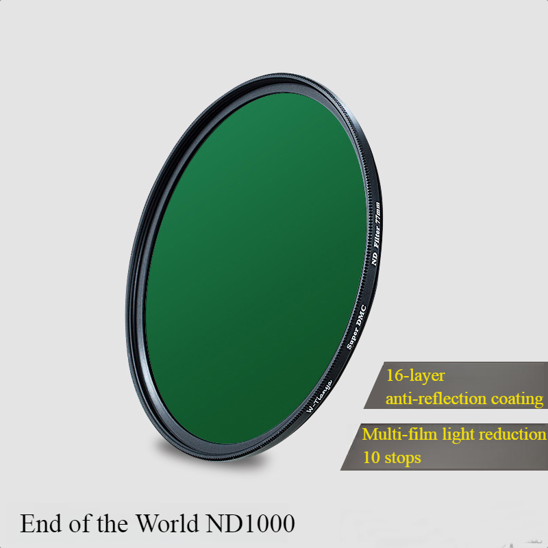 WTIANYA 37mm-82mm 86mm 95mm 105mm DÜNNE ND1000 Multi-Beschichtete Glas neutral Dichte 3,0 ND Filter (10 halt) für Digital Kamera Objektiv