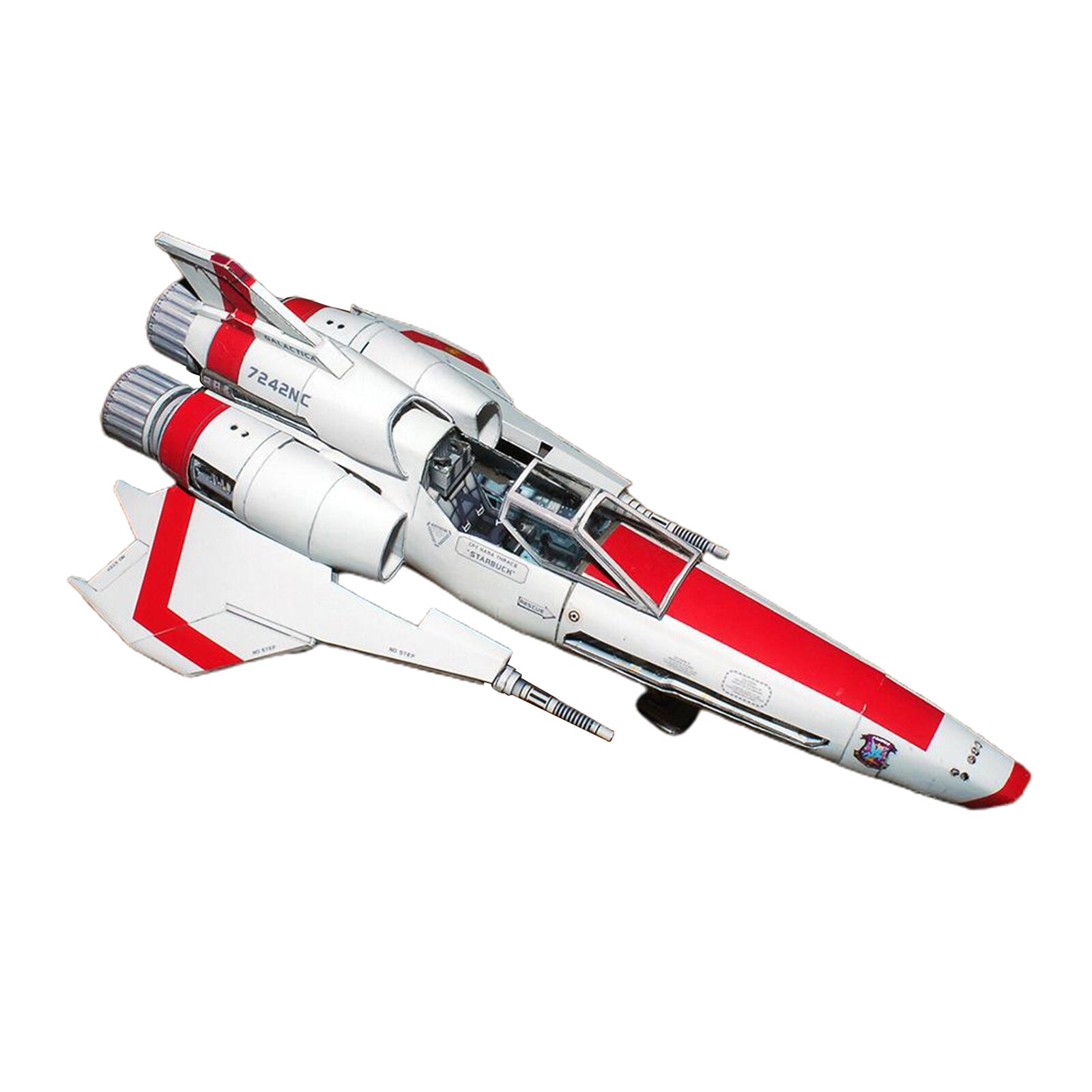Battlestar Galactica s 2 Mk2 Papier Modell DIY Handgemachte Spielzeug Garage Bausatz Papier Handwerk Hause Schreibtisch Dekoration