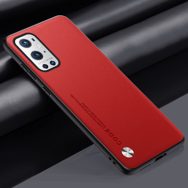 Luxuriöse pu-lederhülle für oneplus 9 pro 9r , silikon-schutzhülle für oneplus 9 r 9 pro, oneplus 9 pro hülle: Leinwand / Rot