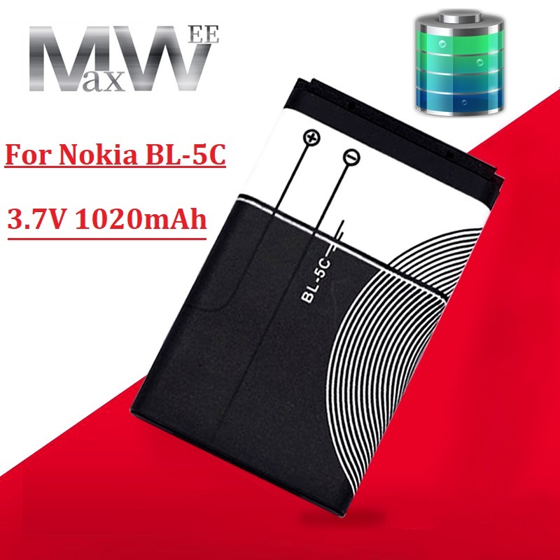 Batería BL-5C BL 5C para Nokia, 3,7 v, 1020mAh, 1100, 1110, 1112, 1208, 1600, 2255, 2270, 2280, 1 a 10 unidades