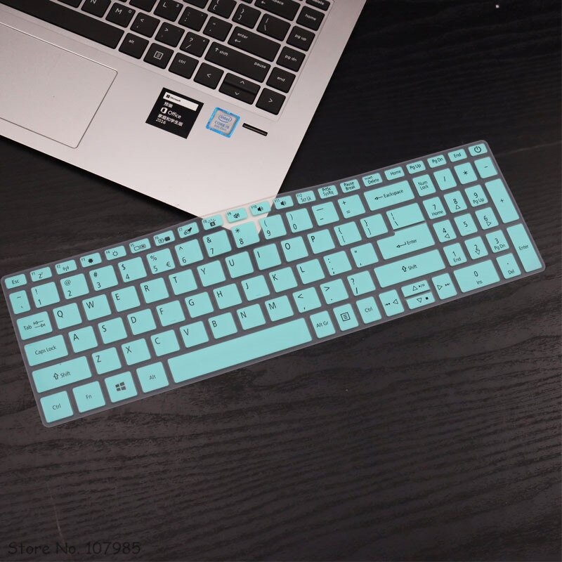 Housse de protection de clavier d&#39;ordinateur portable, pour Acer Aspire 3 A317-32 A317-33 A317-51 A317-51G A317-51K A317-51KG A317-52-37N 15.6 pouces: Skyblue