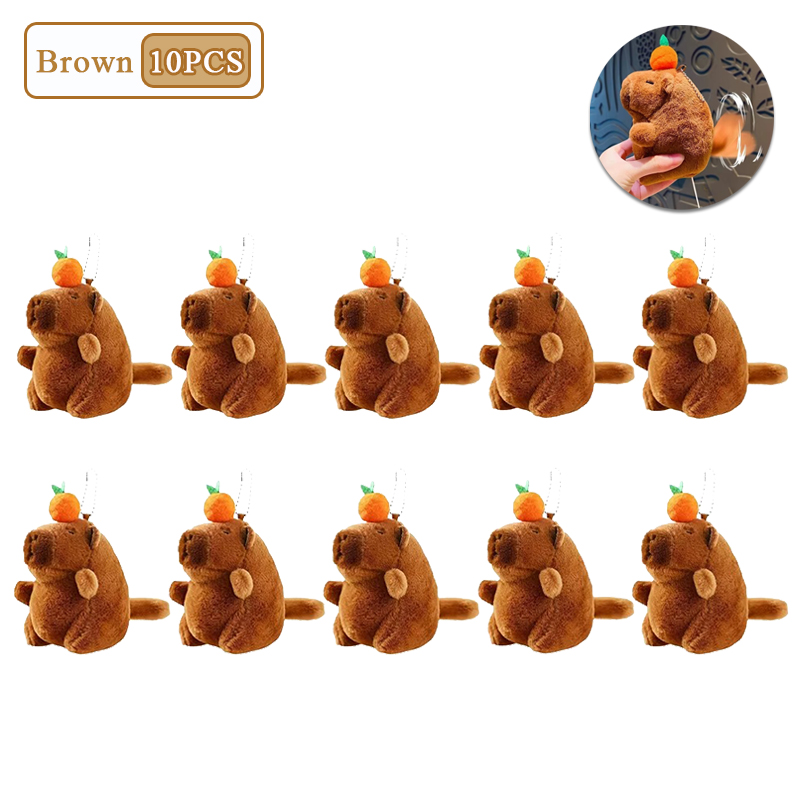 Porte-clés en peluche kaki, queue de vol, Capybara, mignon, poupée en peluche, jouet, pendentif pour sac d'école, , 1 à 20 pièces: royal blue