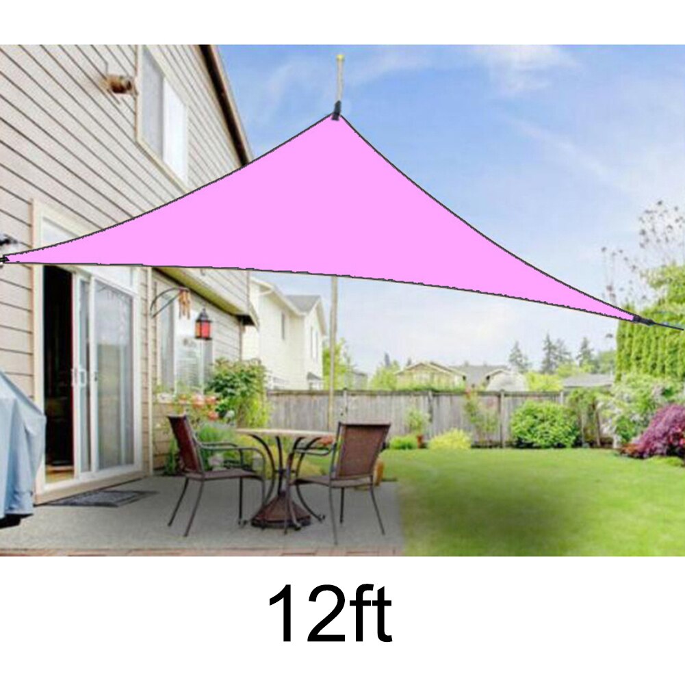 Spot UV Protection Canopy Outdoor Shade Triangular Rainproof Sunproof Awning Hogard: Pink / M