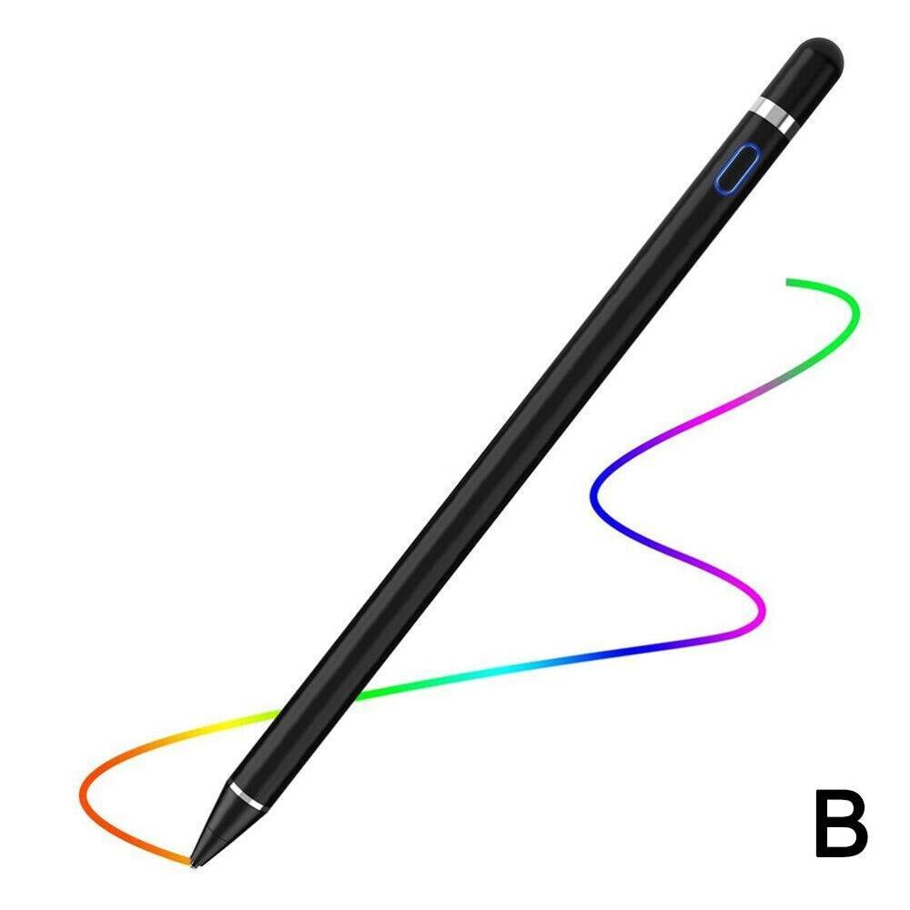 Stylus Pen para lápiz 2 IPad 1 IPad táctil pluma para IPad 12,9 a los sistemas Pro Windows / 11 aplicado 10 10,5/Android IOS D1Q3: Negro