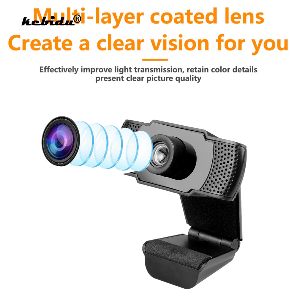 Top 720P Wide Angle USB2.0 Webcam Widescreen USBDrive-Free With Mic Web Cam Laptop Online Conference Live Video Web Cameras