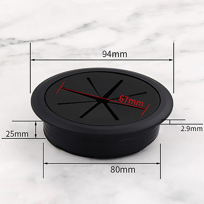 Câble de table à œillets en caoutchouc ABS pour ordinateur de bureau, trou de fil bien rangé, capuchon, prise multicolore, diamètre 53mm, 60mm, 80mm: Orange