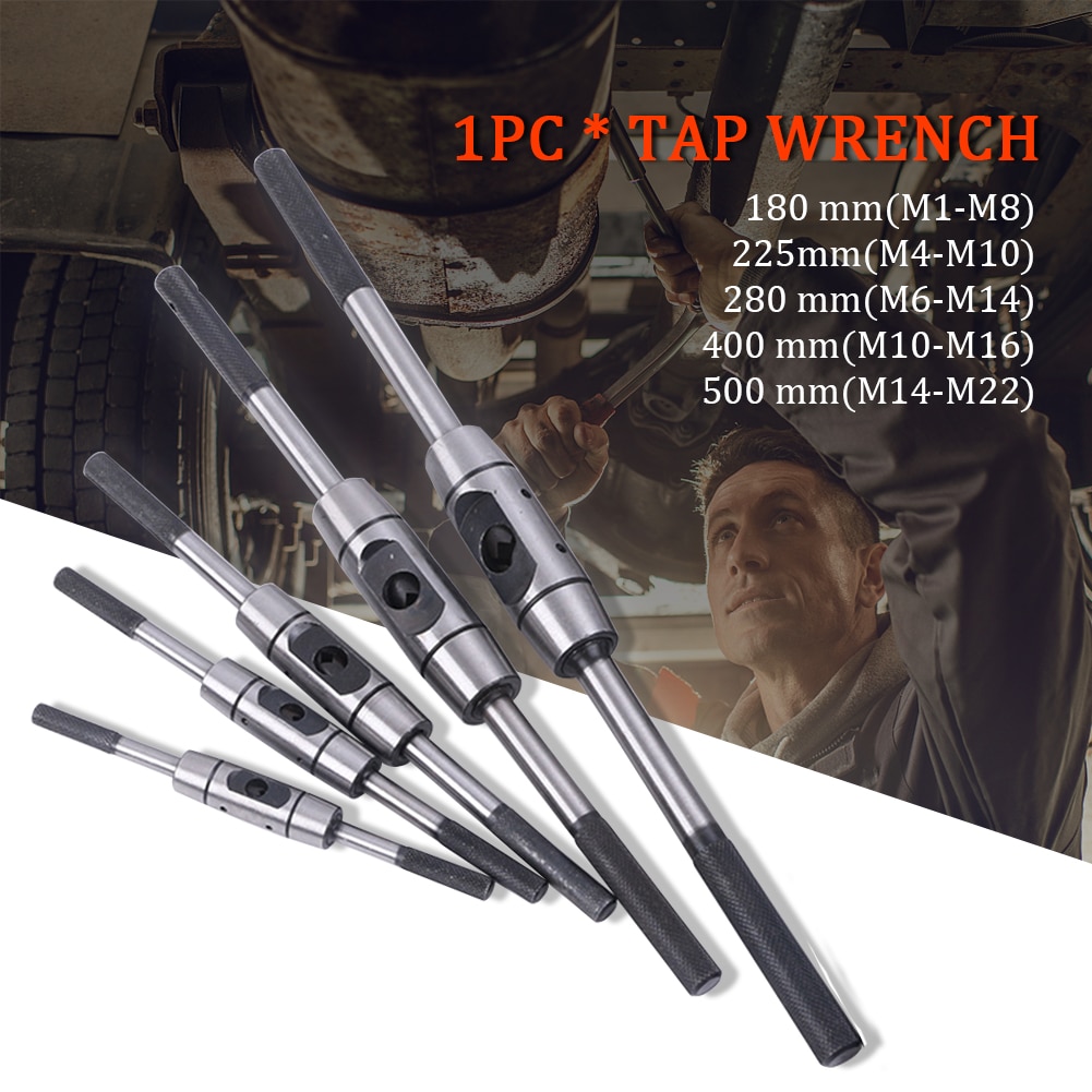Portable Steel Manual Metric Tool Hand Hinge Tap Wrench Auto Repair Round Die Holder European Style Threading Machinery Tapping