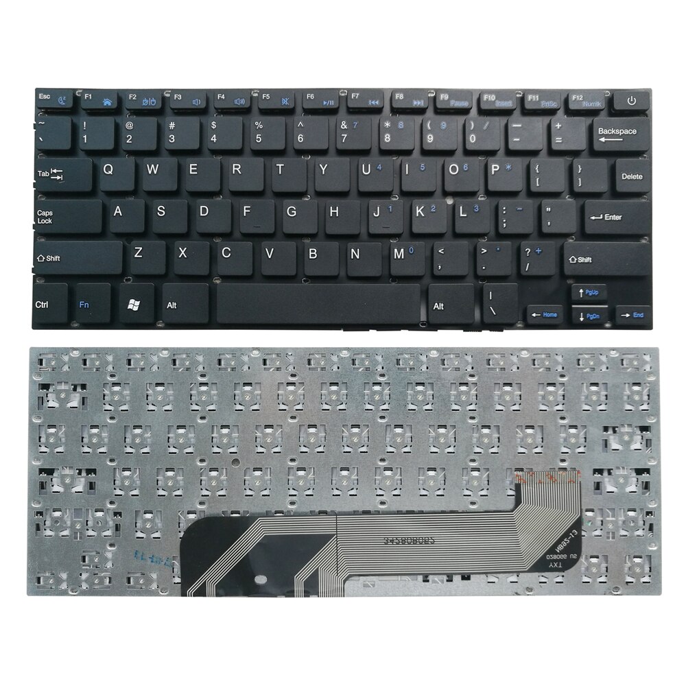 Notebook teclado ruso inglés RU TR pavo Enter disposición negro ordenadores portátiles KB a pieza de reparación XK-HS002 MB27716023 trabajo: Grey