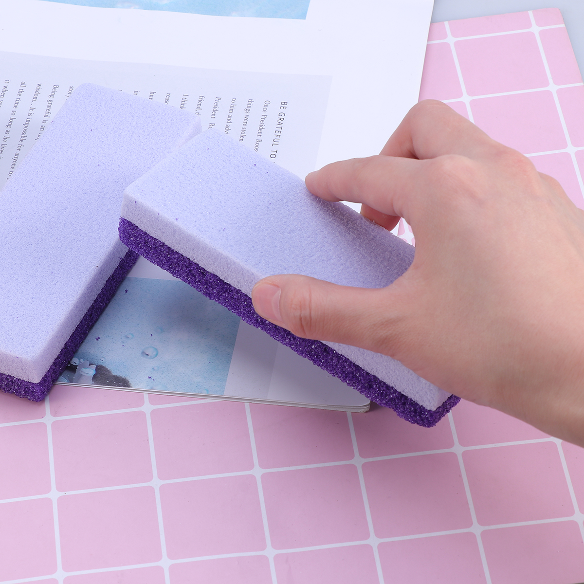 2 stk fodpleje exfoliator pedicure værktøj fod pimpsten blok callus remover scrubber død hård hudfjerner rengøringsmiddel  a35