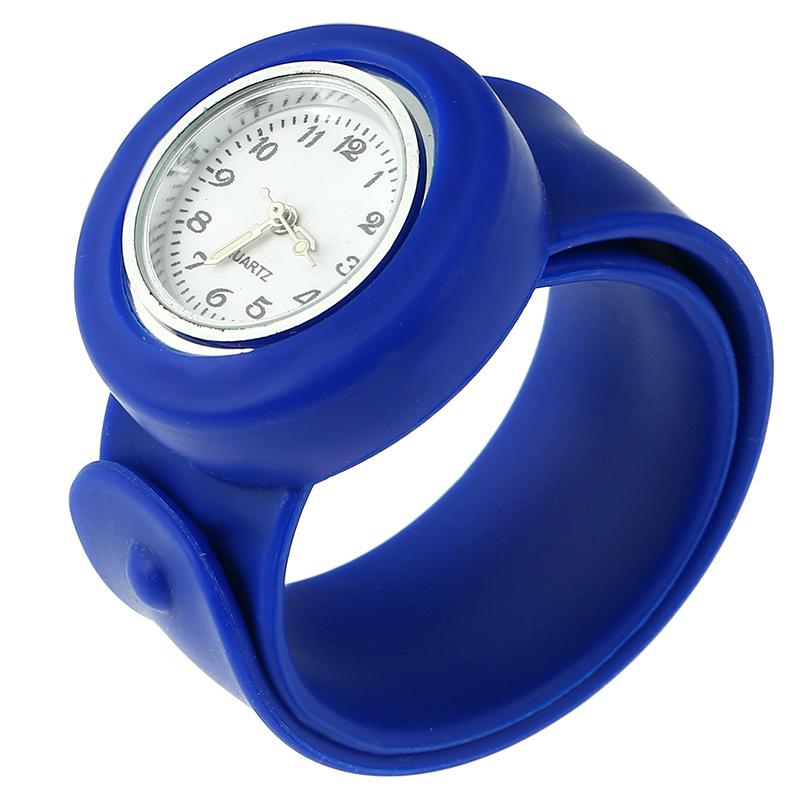 Silicone Slap On Watch boys Sport KIDS Wristwatch girls Small Silicone woman's Children: Blue