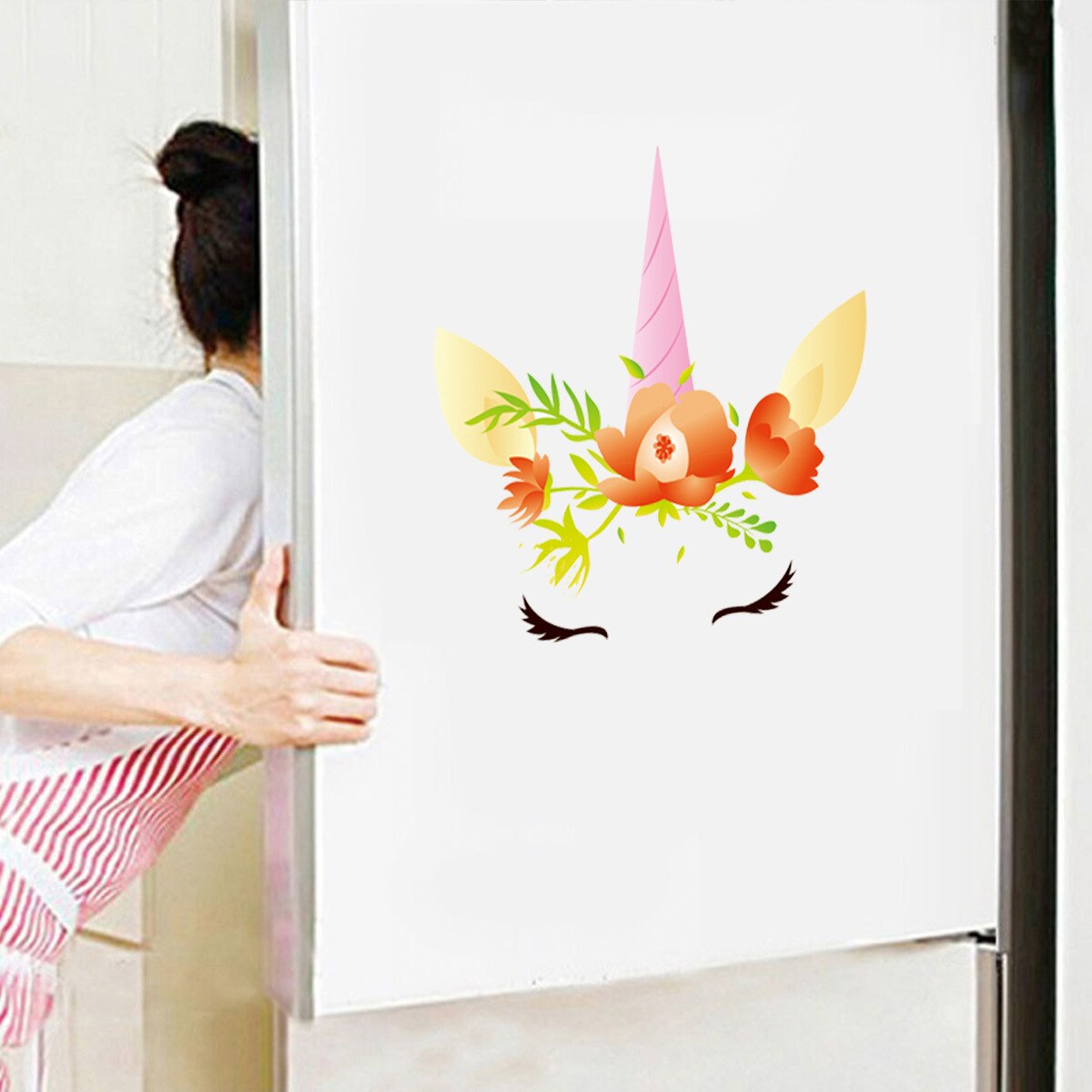 Cartoon Unicorn Toilet Stickers Waterproof Wall Sticker Home Bathroom WC Decoration Decals Diy Funny Vinyl Mural Art