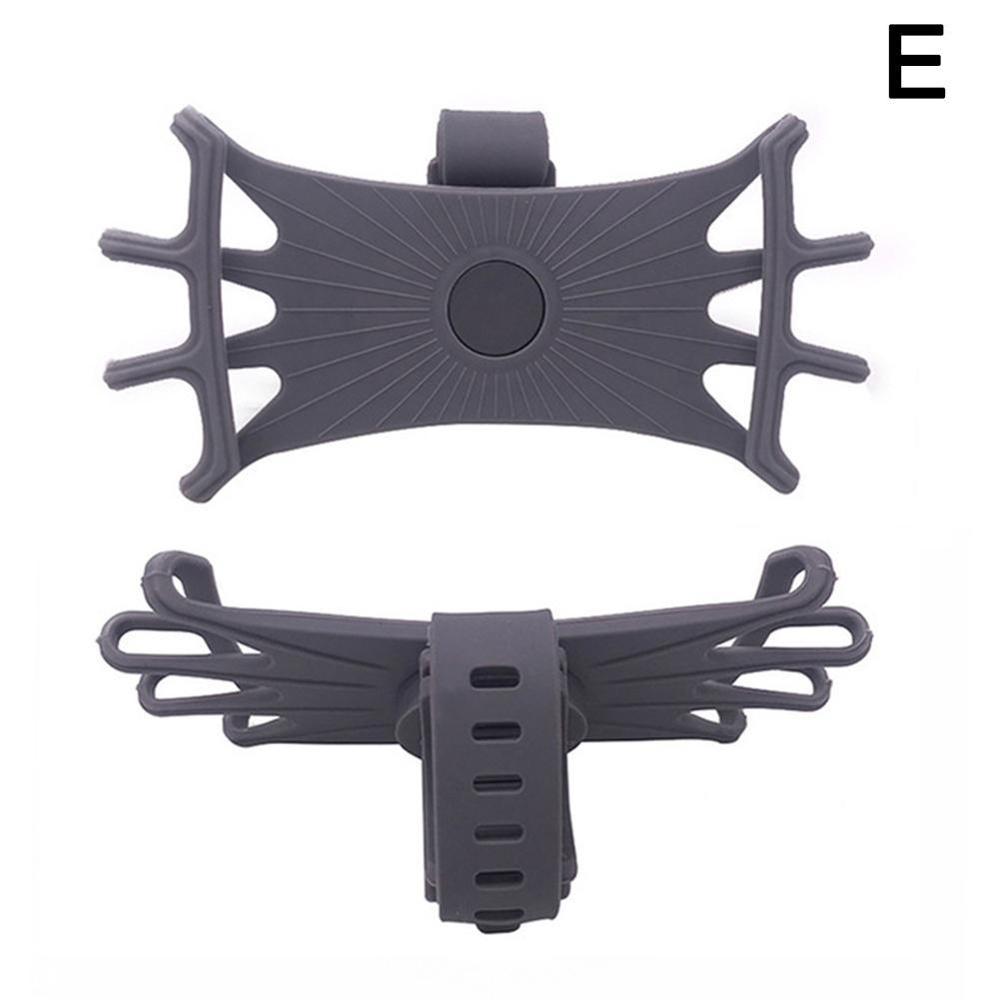 Soporte Universal para manillar de bicicleta de motocicleta soporte de teléfono de silicona para montar se puede girar montaje de coche: Gris oscuro