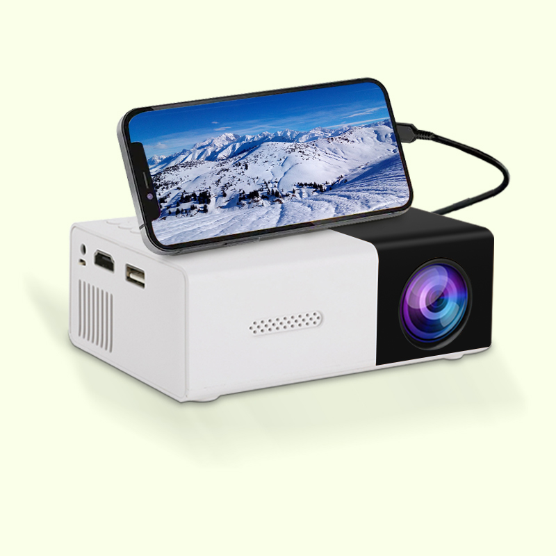 ultra high definition projector for home bedroom wall projection, home cinema with mobile phone screen projection, TV office: black / UK Plug