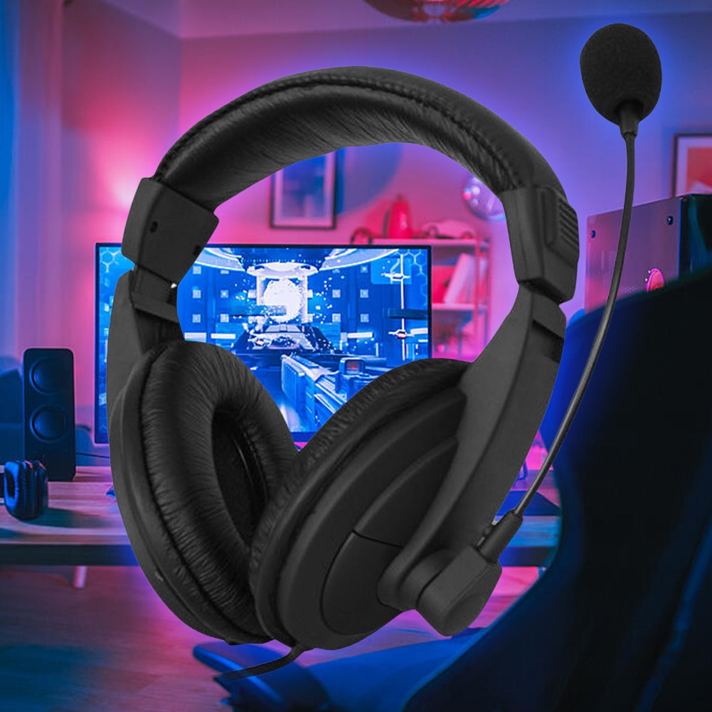 G750 Universal 3.5mm Jack Over-Ear Business Computer Headset Headphone with Mic