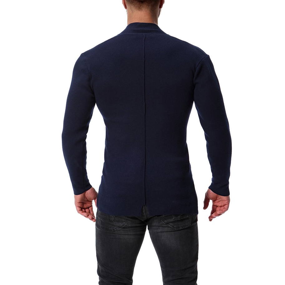 Heren effen truien warme casual gebreide trui kleding