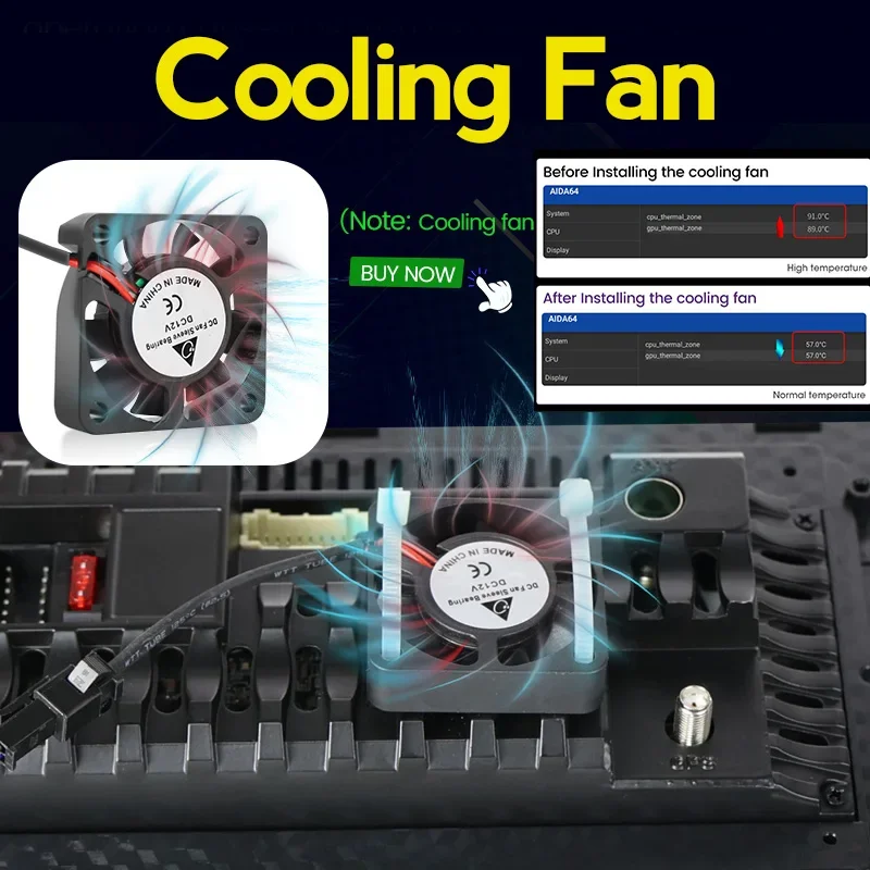 7862 Series Cooling Fan 12V For Android Car Radio Stereo Receiver Multimedia Player Head Unit Computer Machine Chassis Accessory