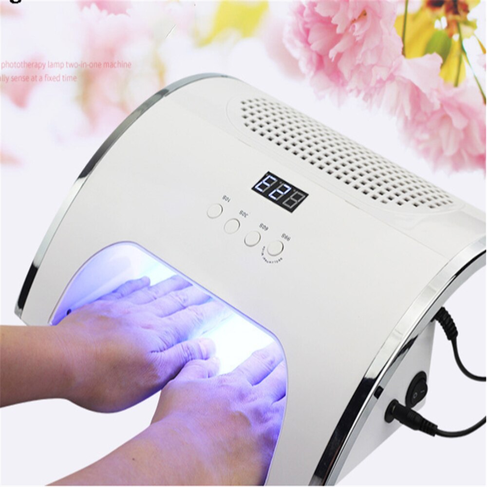 2 In 1 Uv Led Lamp Nail Manicure Stofzuiger Manicure 45W Nail Dust Collector Lamp Voor Drogen Nagels led Gel Nail Lamp